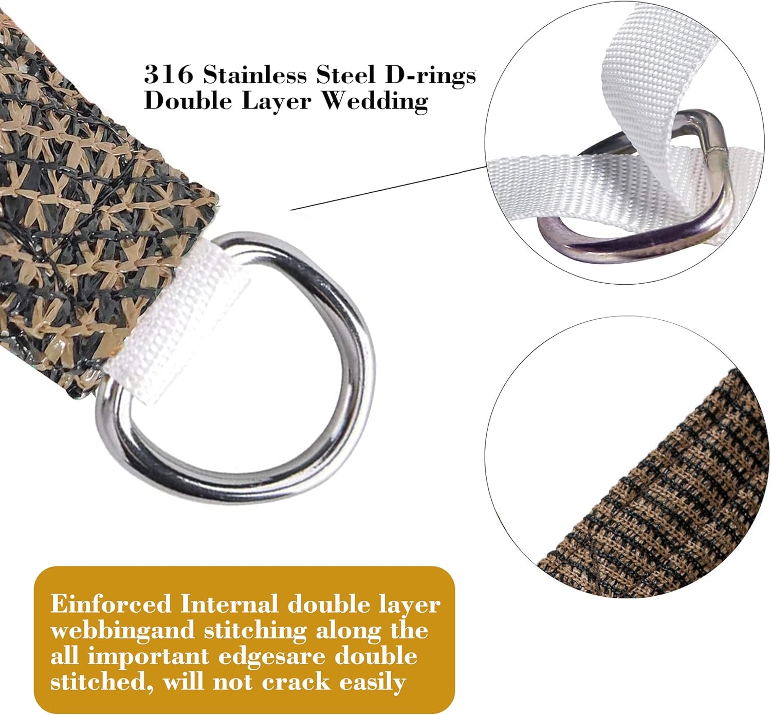 11' x 14' Brown Rectangle Sun Shade Sail SSP1212 Canopy Durable Fabric UV Block Awning,We Make Custom Orders