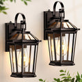 VIANIS 2-Pack Oil Rubbed Bronze Outdoor Lights Wall Mount, Dusk to Dawn Wall Lights for House Outside, Aluminium Modern Porch Lights Sconce, Exterior Wall Lantern Fixture with Waterproof, Anti-Rust