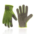 HLDD HANDLANDY Leather Work Gloves for Men & Women, Cowhide Gardening Gloves Utility Work Gloves, Mechanic Construction Driver Gloves (L, Green)