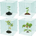 4 Packs Wire Plant Protectors,15.3" X 15.3" Wire Mesh Plant Protector cage,DIY Garden and Vegetable Protectors,Plant Cage to Protect Plants from Animals