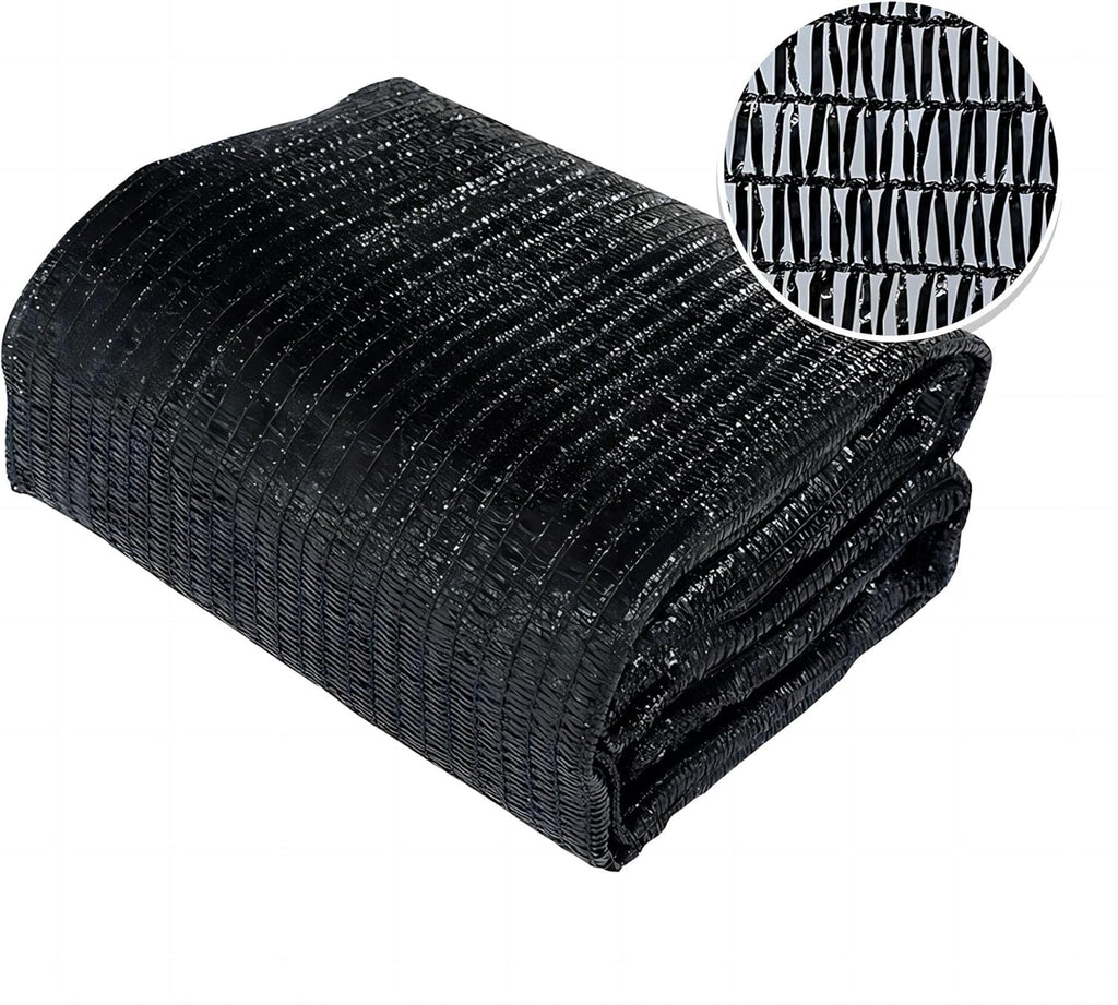 Agfabric 6.5 X 20ft 30% Sun Shade Sun Shade Fabric Sunblock Shade Cloth Cover with Clips for Plants, Black