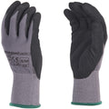 Amazon Basics Micro-Foam Nitrile Coated Work Gloves, Nylon Liner Fiber, Touch Screen, Size 8/M, 12 Pairs, Grey