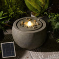 Solar Water Fountain Outdoor Garden Bubbler Water Feature Fountains Solar Powered for Patio Deck Yard Home Decor Gray, 18 "L x 18" W x 11.5" H