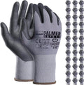 ATERET Work Gloves 12 Pairs Micro-Foam Nitrile Coated Safety Gloves, Seamless Knit Nylon Gloves Home Improvement General Use