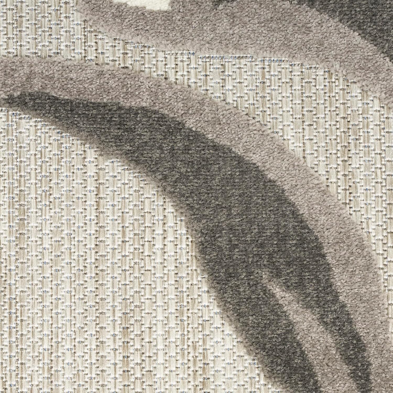 Nourison Home Aloha Beige 2' x 6' Area Rug Easy Clean, Non Shedding, Bed Room, Living Room, Dining Room, Kitchen (6' Runner)