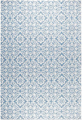 Nicole Miller New York Patio Country Julia Transitional Geometric Indoor/Outdoor Area Rug, Blue/Grey, 9'2"x12'5"