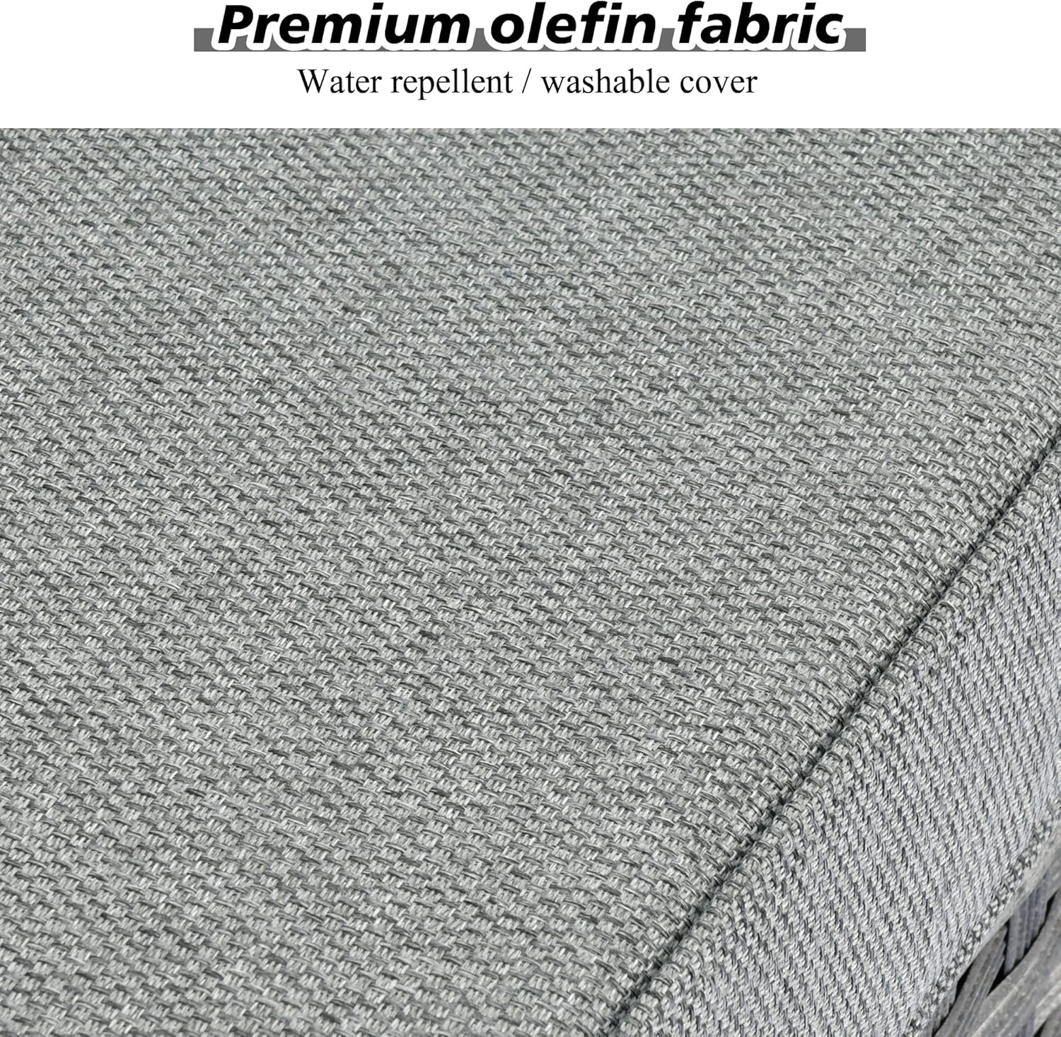 HOOOWOOO 10 Piece Modular Patio Outdoor Sectional Furniture Set with Gas Propane Fire Pit Table,Wicker Conversation Sofa Set with Swivel Chairs,Outside Couch Set(Grey Stripes)