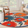Nourison Home Aloha 8' x Round Multicolor Fabric Contemporary Area Rug (8' Round)