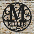 Personalized Metal Name Signs, Split Letter Monogram Wall Decor, Custom Last Name Sign, Family Name Sign for Outdoor, Personalized Wedding Gift, Garden Decor, Metal Wall Art, Housewarming Gift (MonogramDesign_11)