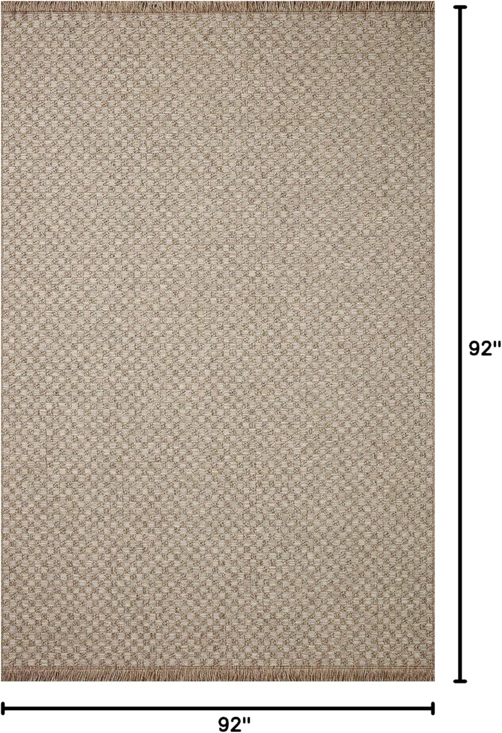 Loloi Dawn Collection Indoor/Outdoor DAW-02 Tan 7'-8" x 7'-8" Round Area Rug