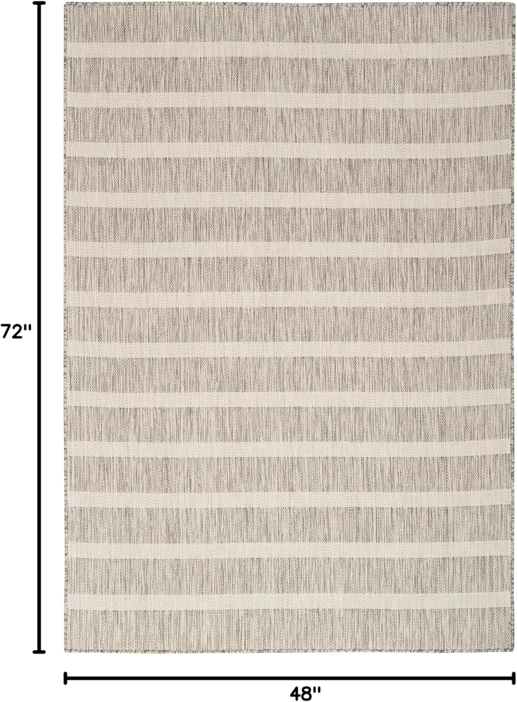 Nourison Home Positano 4' x 6' Fabric Grey Ivory Area Rug
