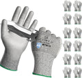 Schwer 240 Pairs ANSI A5 Cut Resistant Work Gloves, Cut Proof Gloves with PU Coating, Used for Metal Fabrication, WoodWorking, Construction, Non Slip, Durable, L, CR3088