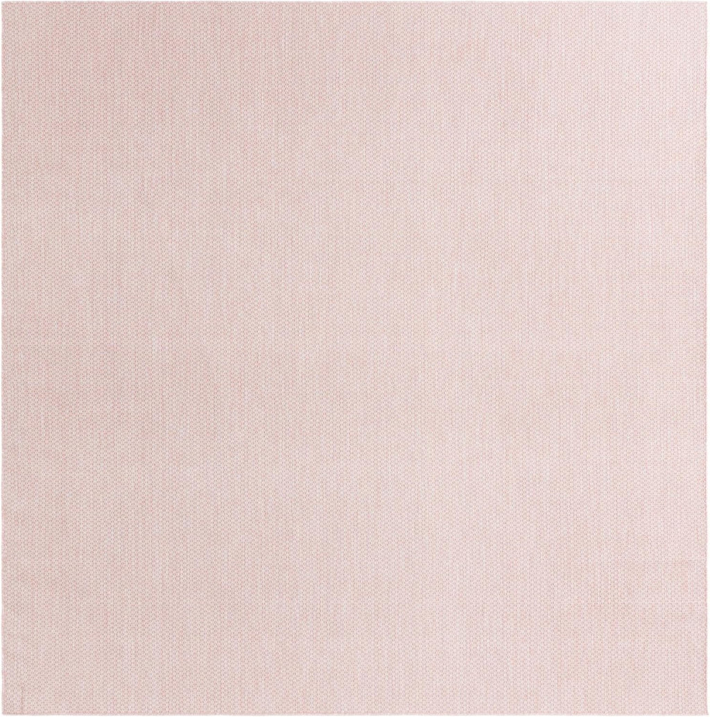 Unique Loom Collection Casual Transitional Solid Heathered Indoor/Outdoor Flatweave Area Rug (10' 8" Square, Whisper Pink/Ivory)