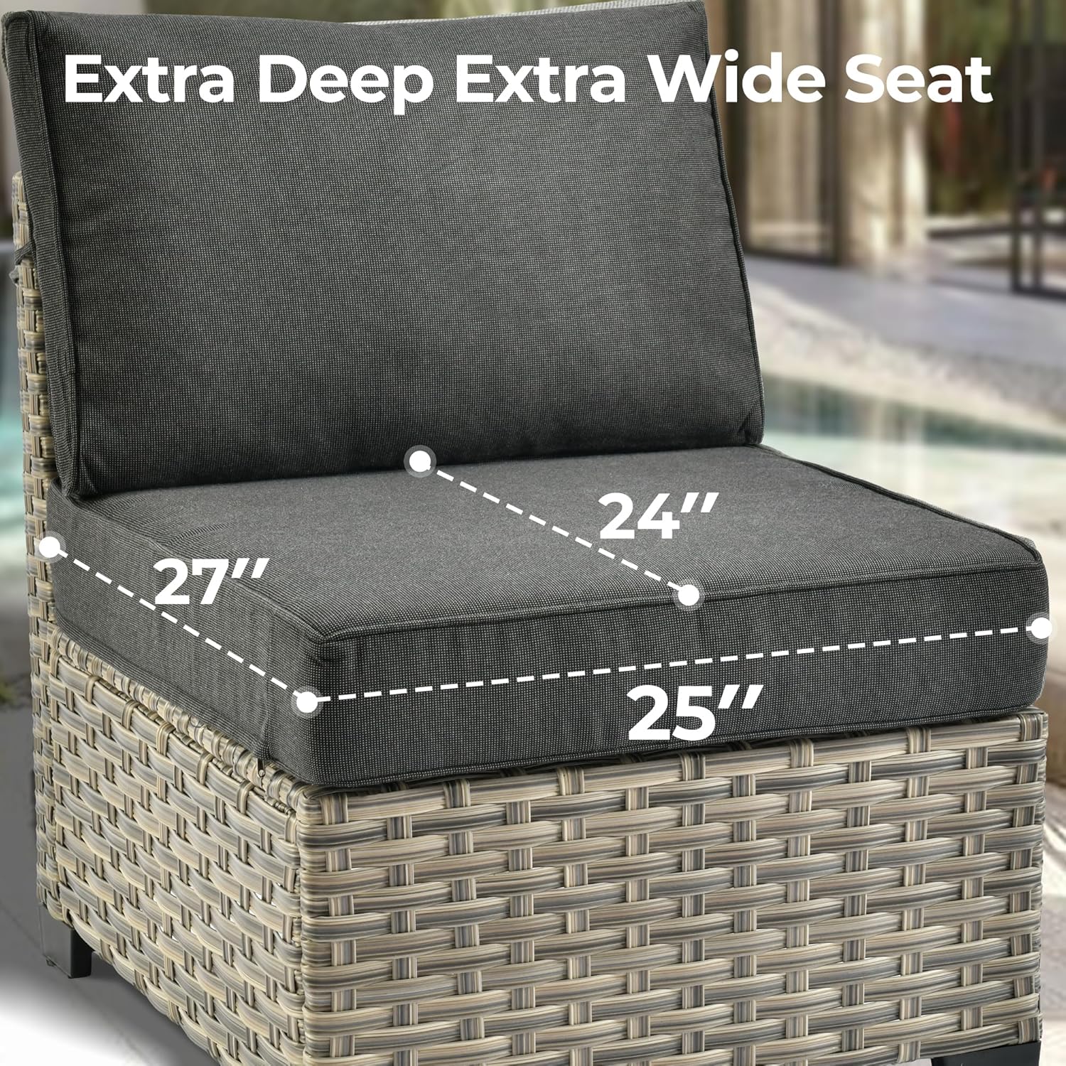 HOOOWOOO Outdoor Sectional Patio Furniture Set with Fire Pit Table,13 Pieces Wicker Conversation Sets L Shaped Couch,Extra Deep Out Door Sofa Outside Furniture with Swivel Chairs,Black