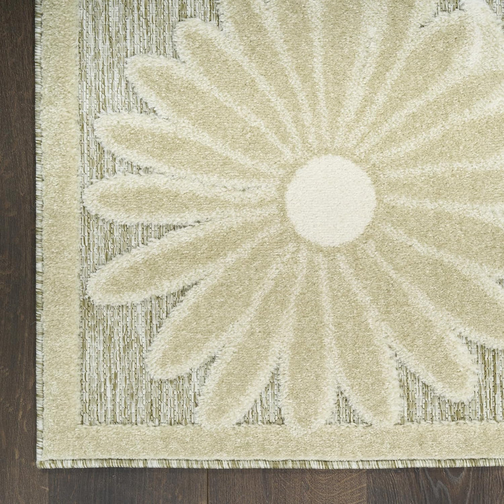 Nourison Aloha Ivory Sage 7'10" x 10'6" Area Rug - Easy Clean, Non Shedding, Bed Room, Living Room, Dining Room, Kitchen (8' x 11')