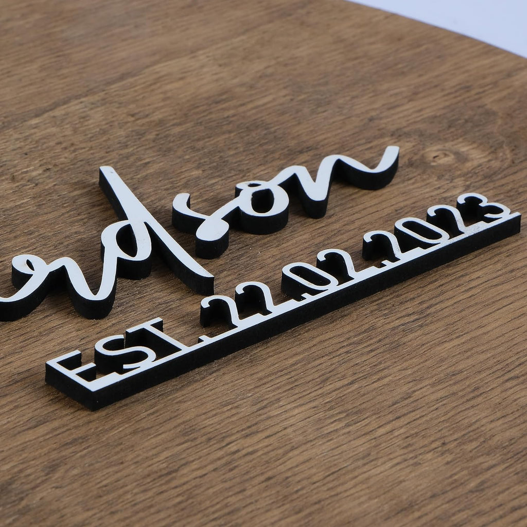 Wedding Guestbook Sign for Couple - Personalized Wooden Guest Book Alternative, Custom Round Rustic Wedding Decoration with Names & Date