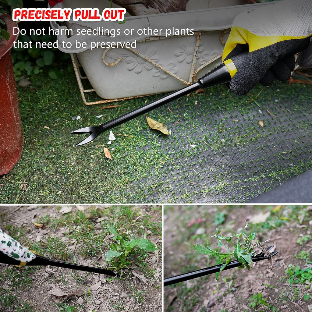 Weeding Tool - Heavy Duty Stainless Steel Weed Remover Tool for Precise Root Weed Removal, Efficient Weed Puller Tool for Garden and Lawn Care