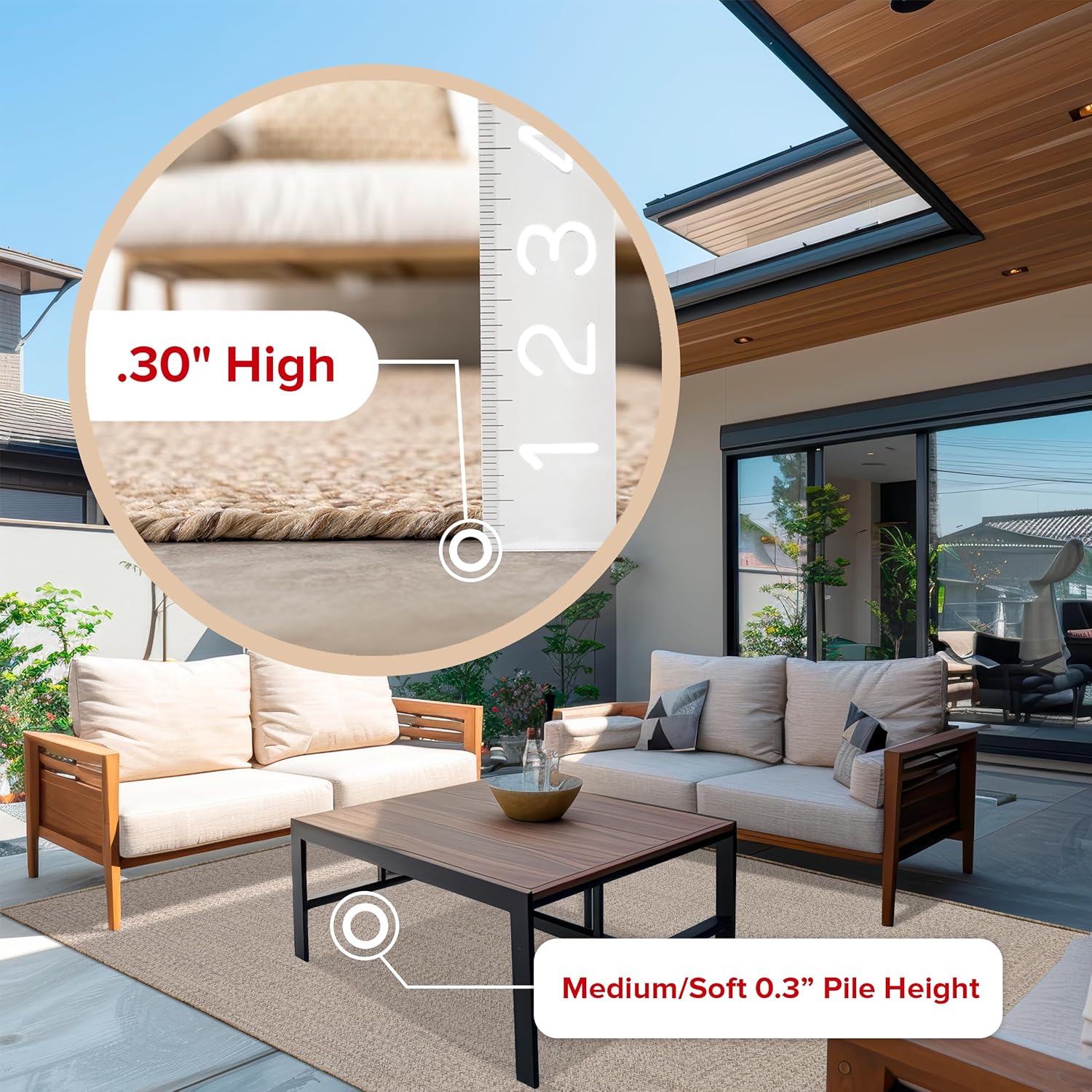 nuLOOM 2' x 18' Solid Hand Braided Indoor/Outdoor Area Rug, Pet-Friendly, High Traffic, Weather Resistant, for Patio, Balcony, Bedroom, Living, Dining Room, Wynn Tan