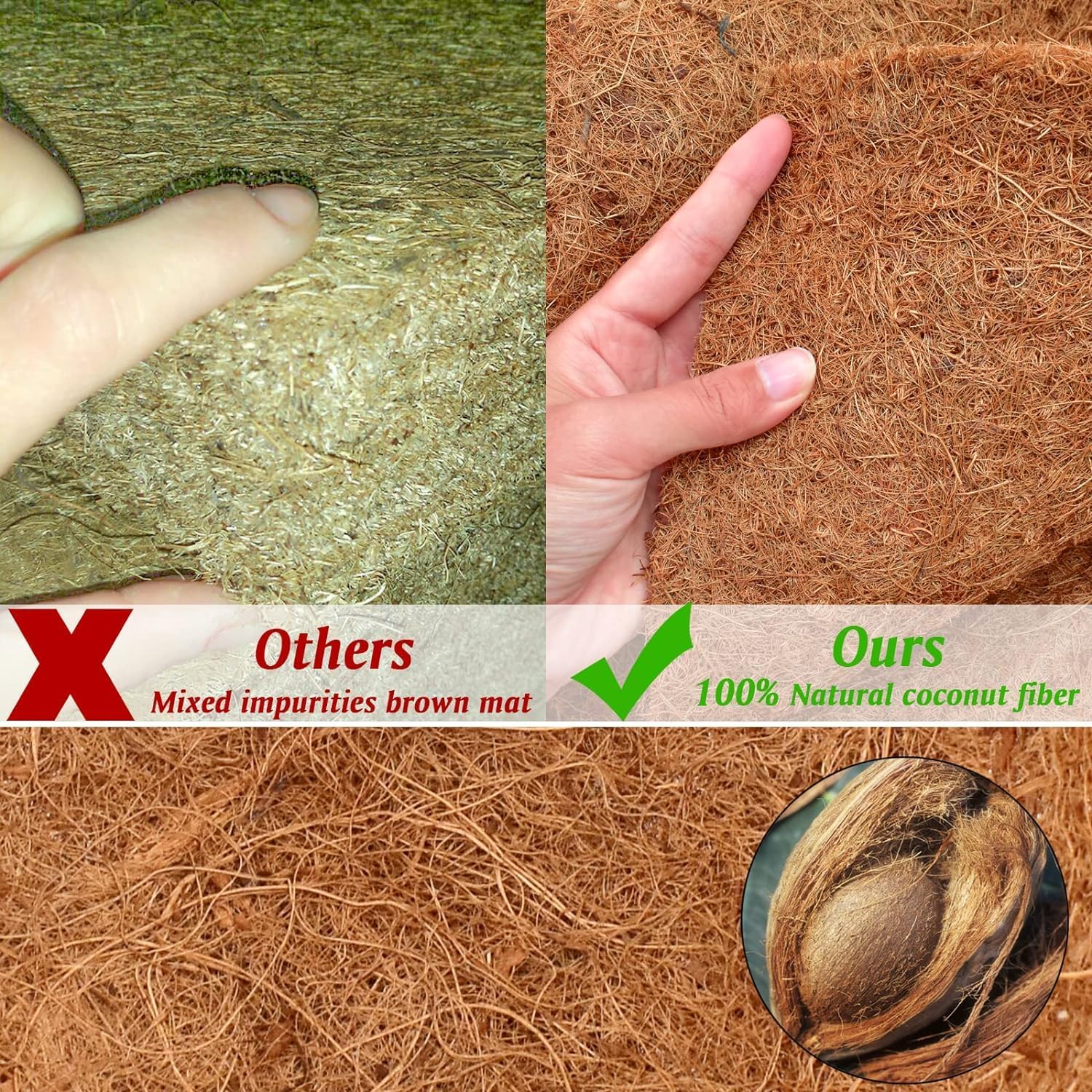 4 Pack Thickened No Slip Ice and Snow Carpet-16×118x0.28 Inch Natural Coconut Fiber Carpet Mat Walking Safety, Winter Walkway Carpet Runner for Front Door Hallway Stairs Outdoor Patio Porch Garden