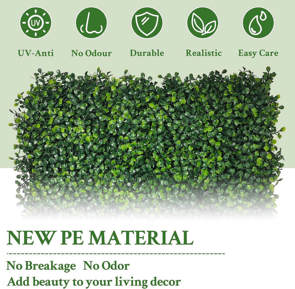 Artificial Ivy Privacy Fence Screen:40"x 120" (34 SQFT) 4-Layer Leaf UV-Anti Faux Greenery Boxwood Backdrop Ivy Vine Leaf Fence Panels for Outdoor, Indoor, Garden,Backyard and Decor