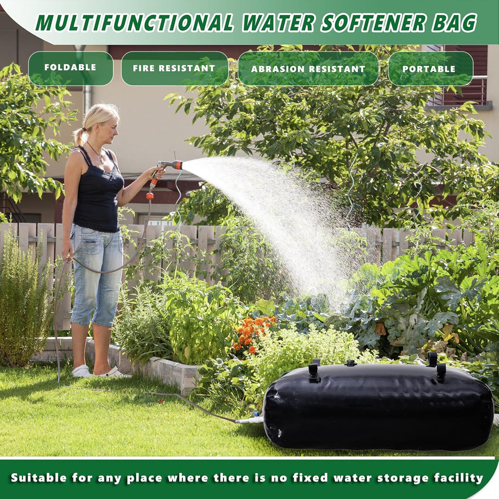 MXQMKL 4000 L/1000 gal Water Bladder Storage Containers, Foldable Portable Water Tank Large Capacity Soft Water Bag, Drought Resistance, Fire Prevention, Emergency Water