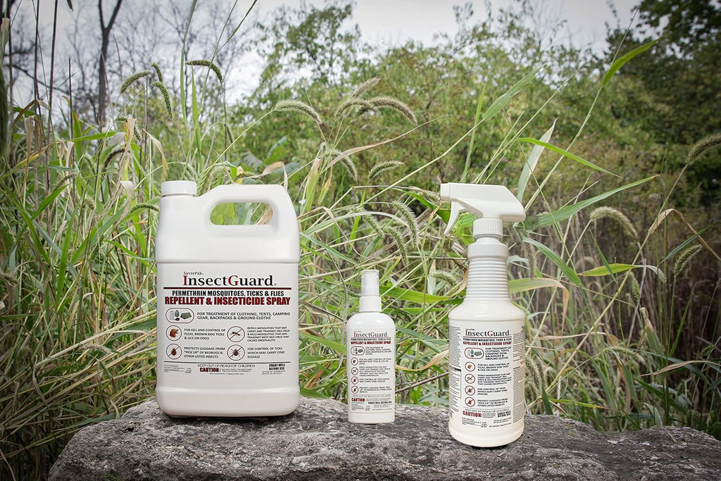 InsectGuard Permethrin Mosquitoes, Ticks and Flies Repellent & Insecticide Spray Quart (32oz)