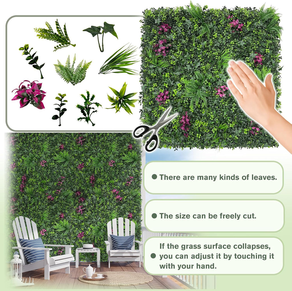 Greenery Grass Wall Boxwood Plant Roll: 72"x128"(64 SQFT with UV Resistant Green Leaves Faux for Interior Panel, Greenery Backdrop,Garden and Indoor Outdoor Wall&Fence Covering Privacy