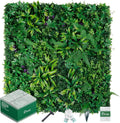 Artificial Boxwood Panels, Grass Wall Panels 20"x20"(12pcs), Privacy Hedge Fence Screen with UV Protection, Fake Greenery Backdrop for Indoor Wedding and Outdoor Garden Backyard