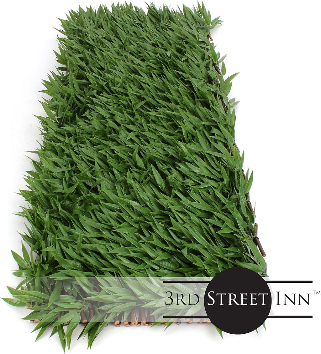 3rd Street Inn™ Leaf Trellis - Bamboo Greenery Panel - Boxwood and Ivy Privacy Fence Substitute - DIY Flexible Fencing (1, Bamboo)