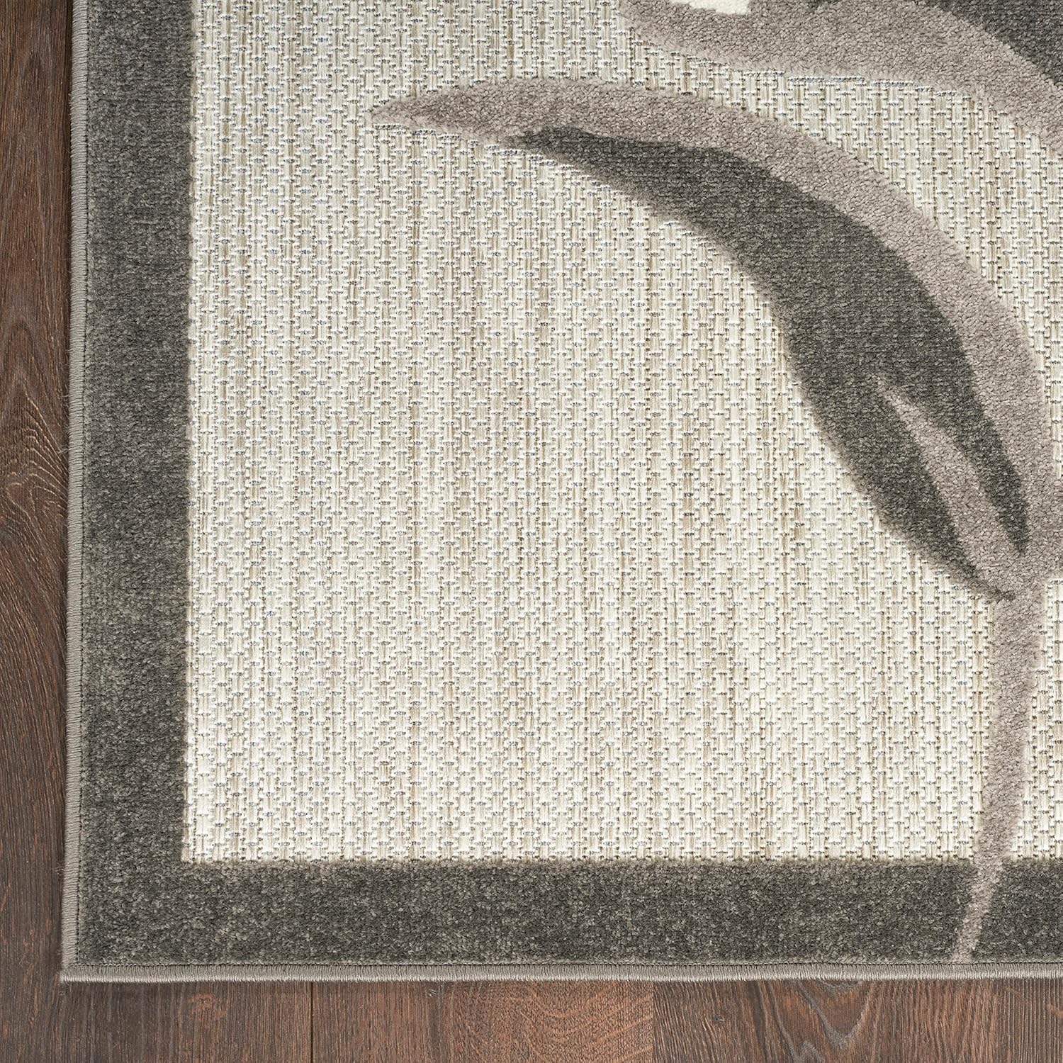 Nourison Home Aloha Beige 2' x 6' Area Rug Easy Clean, Non Shedding, Bed Room, Living Room, Dining Room, Kitchen (6' Runner)
