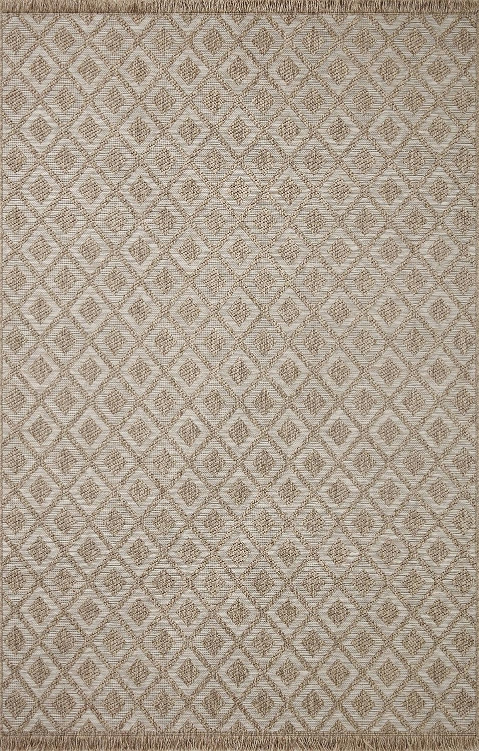 Loloi Dawn Collection Indoor/Outdoor DAW-07 Light Brown 5'-1" x 7'-7" Area Rug