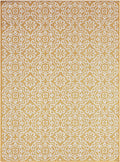 Nicole Miller New York Patio Country Julia Transitional Geometric Indoor/Outdoor Area Rug, Yellow/White, 7'9"x10'2"