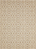 Nicole Miller New York Patio Country Julia Transitional Geometric Indoor/Outdoor Area Rug, Brown/Beige, 7'9"x10'2"