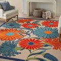 Nourison Home Aloha 63x89 Contemporary Fabric Rug in Multi-Color