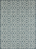 Nicole Miller New York Patio Country Julia Transitional Geometric Indoor/Outdoor Area Rug, Blue/White, 7'9"x10'2"