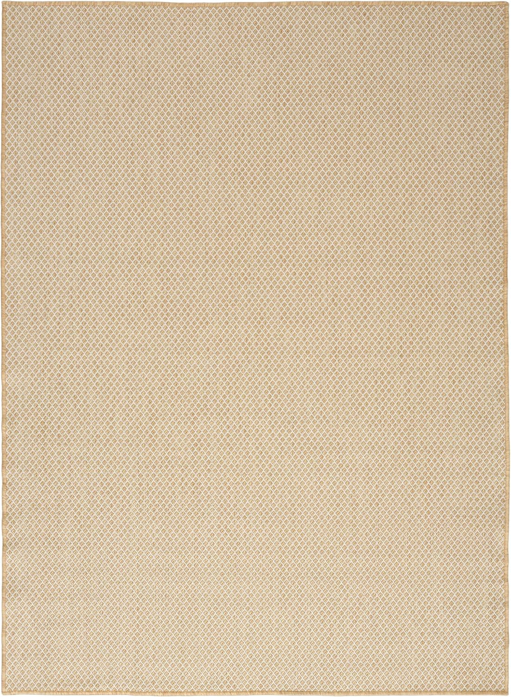Nourison Home Courtyard Natural 4' x 6' Area Rug - Easy Clean, Non Shedding, Bed Room, Living Room, Dining Room, Kitchen (4' x 6')
