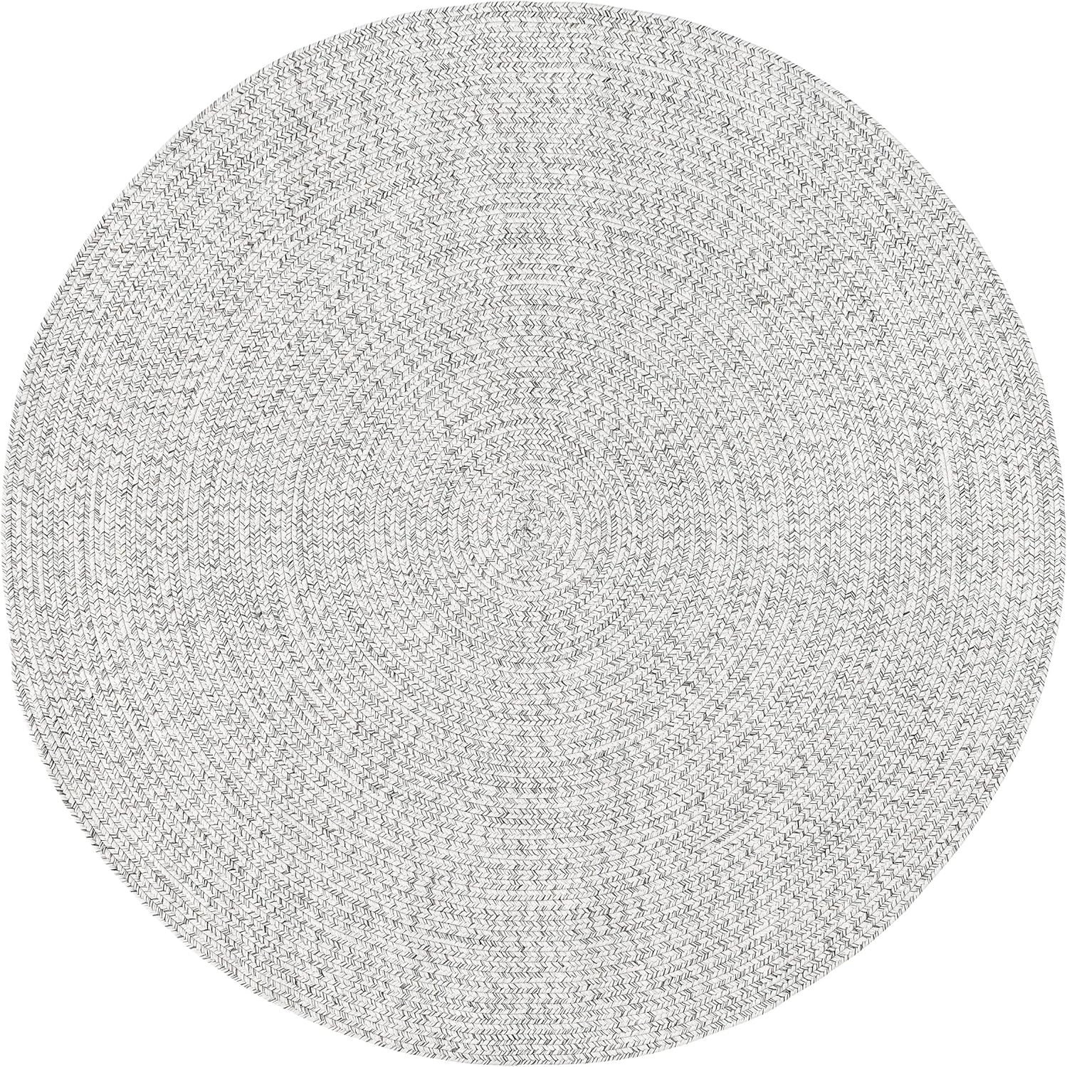 nuLOOM Oval 10' x 13' Solid Hand Braided Indoor/Outdoor Area Rug, Pet-Friendly, High Traffic, Weather Resistant, for Patio, Balcony, Bedroom, Living, Dining Room, Wynn Ivory
